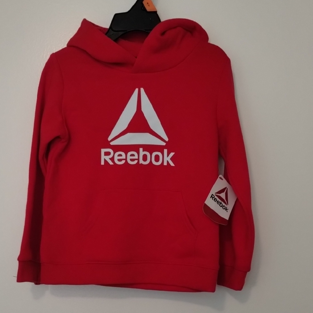 New Reebok Red Sweatshirt Athletic Hoodie